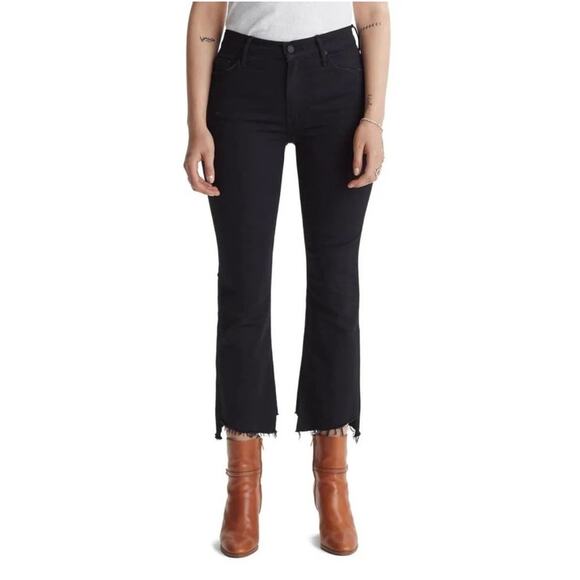 Mother The Insider Crop Two Step Fray Black Jeans in Not Guilty Womens Size 29 - Picture 3 of 10